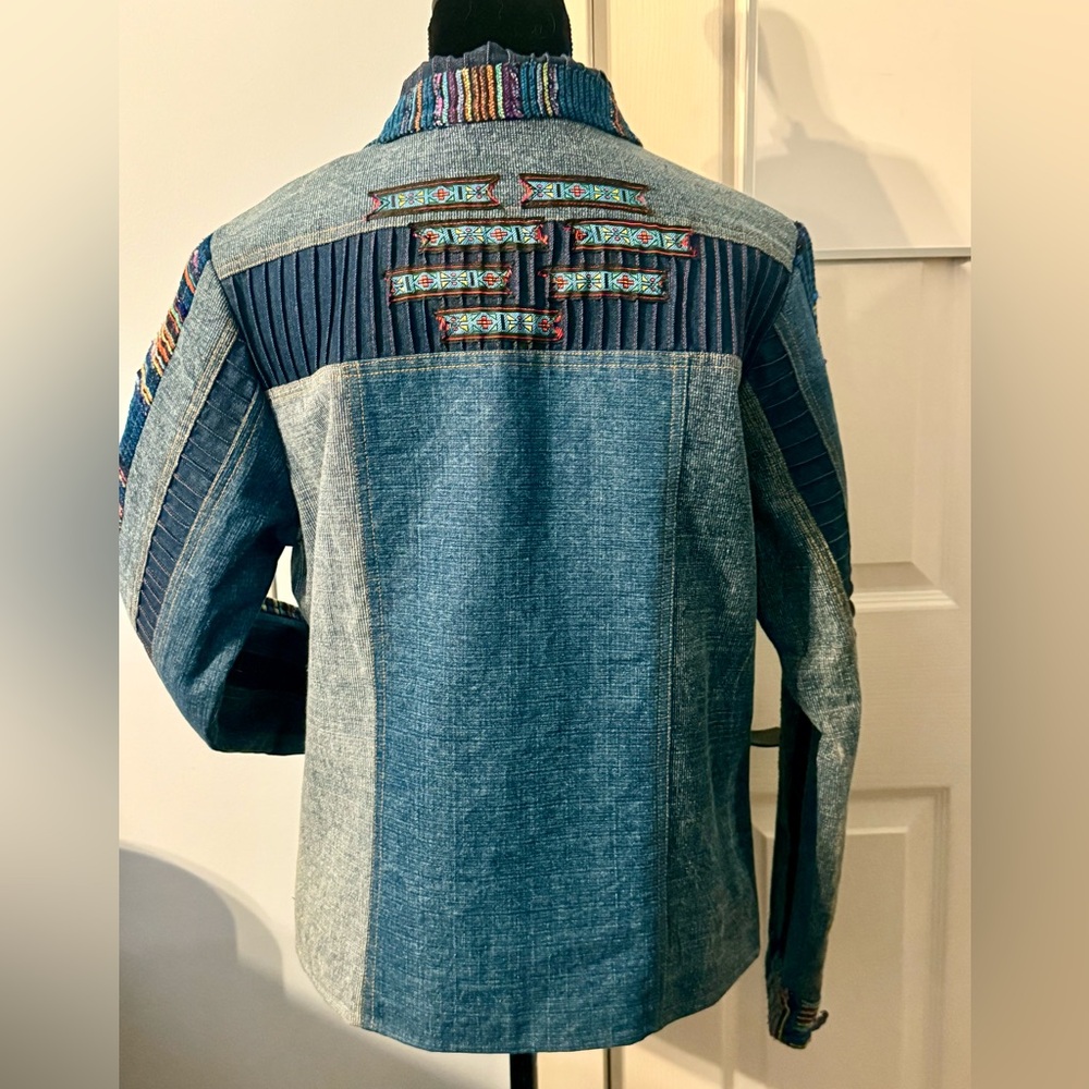 Parsley & Sage Button-Up Boho Jean Jacket - image 2